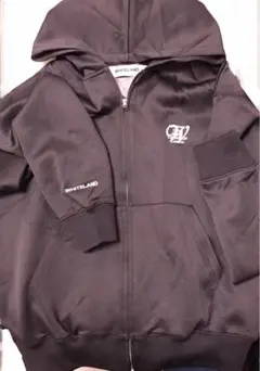 WHITELAND ジップ パーカー ブラックパーカー L