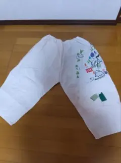 新作もんぺ古布イージーパンツ ヴィンテージ生地ハンドメイド柿渋染め