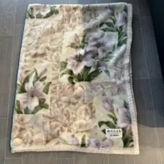 花柄パッチワーク毛布 約140cm x 200cm