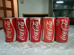 約40〜50年前のMADE IN USA Coca-Cola空き缶5個セットのサムネイル