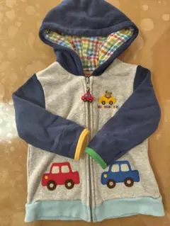 ミキハウス パーカー90 プッチー君　長袖トレーナー 90サイズ　車柄