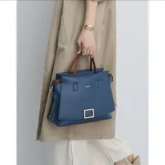FIRANO フィラノ スクエアフラップ ハンドバッグ 302964 ネイビー