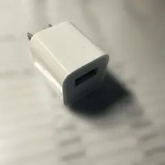 白　USB 充電器 角型 2ピン