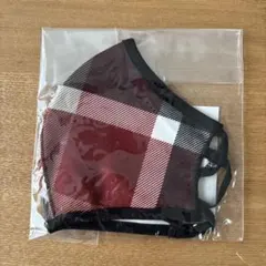 ブルーレーベル　クレストブリッジ　マスク　チェック柄　布製マスク