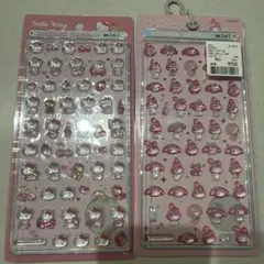 【新品未使用　即日発送】ボンボンドロップシールミニ　マイメロディ　キティちゃん