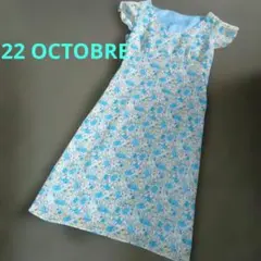 22 OCTOBRE 花柄ワンピース ブルー系【40】のサムネイル