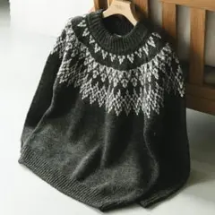 【最終値下げ】アーバンリサーチドアーズ 求心柄モックネックニット(グレー)