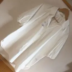 earth♡タグ付き パフスリーブ シャツ ブラウス