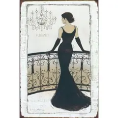 新品 ブリキ看板 レトロ インテリア ビンテージ おしゃれ エレガンス 女性