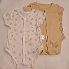 ベビー肌着　アカチャンホンポ　前開き ボディスーツ 60cm 2枚セット