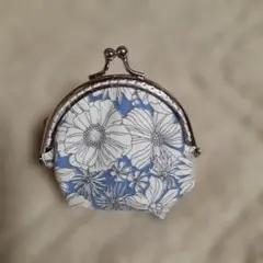 花柄がま口小物入れ