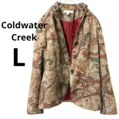 希少✨️Coldwater Creek ゴブラン織 ジャケット ペイズリー柄