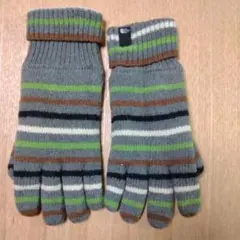 THE NORTH FACE 5本指手袋 グレー/緑/茶