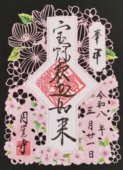最終　鎌倉　円覚寺　今春限定桜御朱印