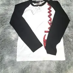 Champion 長袖カットソー 160サイズ ホワイト/ブラック/レッド