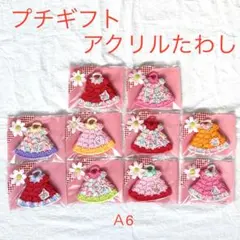 ハンドメイド　アクリルたわし10個　個包装　プチギフト　ほんの気持ち　感謝　Ａ6
