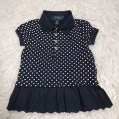 Polo Ralph Lauren ドット柄　レース　半袖シャツ　2T
