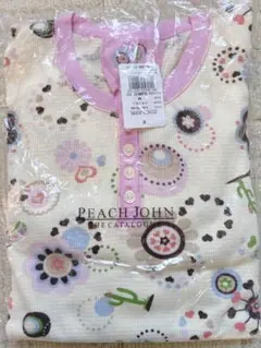 新品未開封　PEACH JOHN フラワー　ルームウェア Mサーマルワンピース