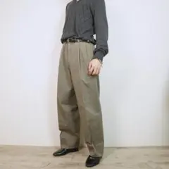 Brooks Brothers コットンチノスラックスパンツ 茶/EZ123