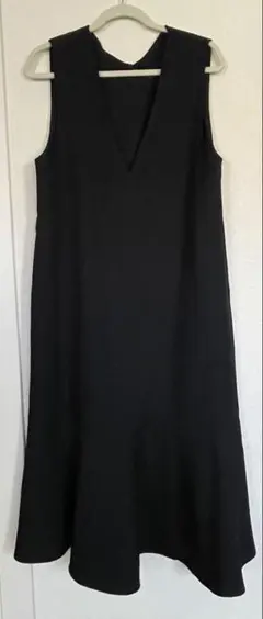 GUブラック ノースリーブ Vネック チュニック ＸＬ