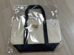 FEILER オールドテディ　商品未使用 ワッペントートバック　ネイビー小