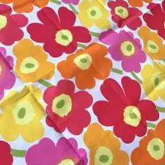 新品★marimekko はぎれ 生地 ミニウニコト ハッピーカラー ピンク