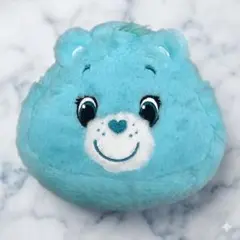 美品！Care Bears青いクマの顔ポーチ