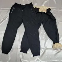 裏ボアジョガーパンツ　防寒　メンズ　ブラック М（日本のXL）新品未使用　2本組