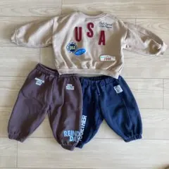 ZARA 86㎝　USAスウェット&プリント入り スウェットパンツ　3点set