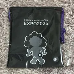 EXPO2025 黒ミャクミャク　うしろむき　ミニ巾着