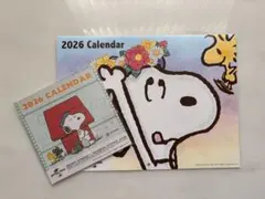 【新品・未使用】2026 カレンダー　スヌーピー　壁掛け　卓上　セット