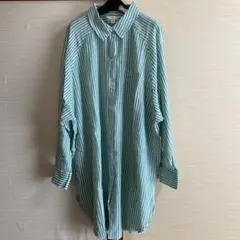 H & M／新品・未使用タグ無 ロングストライプブラウス