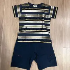 WASK ボーダーTシャツ・ハーフパンツ　セット100cmのサムネイル