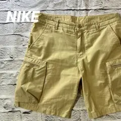 NIKE ナイキ ハーフカーゴパンツ ロゴ刺繍 34サイズ ベージュ