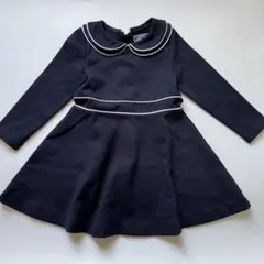 jacadi 長袖ワンピース 96cm(96cm) ネイビー セレモニー