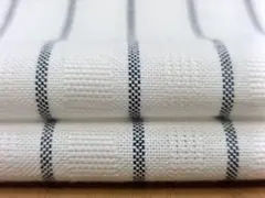 A383・訳有・綿100％・ストライプ柄・オフ白/ネイビー系3m