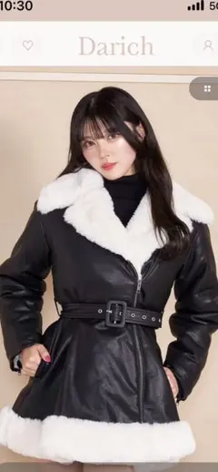 Darich ファーボリュームフレアコート