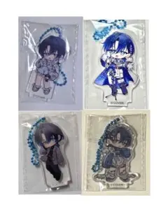 ホロライブ アクリルスタンドキーホルダー 青 誕生日記念 バッジ カード 特典