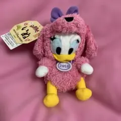 ディズニー 2018 戌年 ドナルド デイジー ぬいぐるみバッジ 2点セット