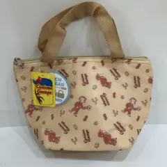 【新品】 おさるのジョージ 舟形保冷ランチトートバッグ 保冷保温 内側アルミ生地
