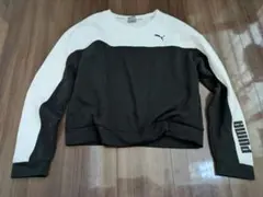 PUMA トレーナー 黒/白160cm
