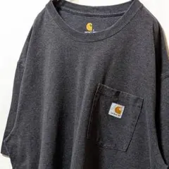 カーハート ロゴ刺繍 Tシャツ グレー 灰色 L 古着のサムネイル
