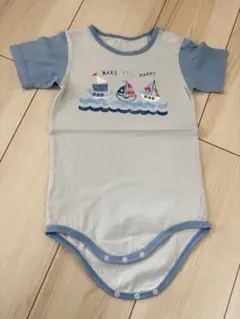 コンビミニ　半袖ロンパース　90 夏　船