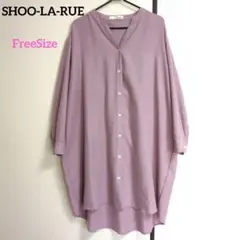 お*ら様 《SHOO-LA-RUE》 長袖シャツワンピース ピンク FreeSi