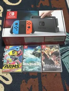 Nintendo Switch 本体 付属品全て揃っています 人気カセット付き