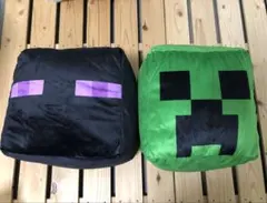 マイクラ　エンダーマン&クリーパー クッション