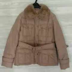 アルファキュービック　ベージュ ダウンジャケット
