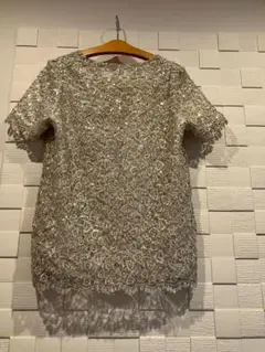 未使用　rous 　総レース　ブラウス　スパンコール　刺繍　ダンス　フォーマル
