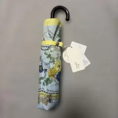 【新品未使用タグ付品】because 晴雨兼用 折りたたみ傘 花柄 ブルーのサムネイル