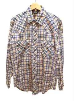 70s SEARS WESTERN WEAR チェック柄 ウエスタンシャツのサムネイル